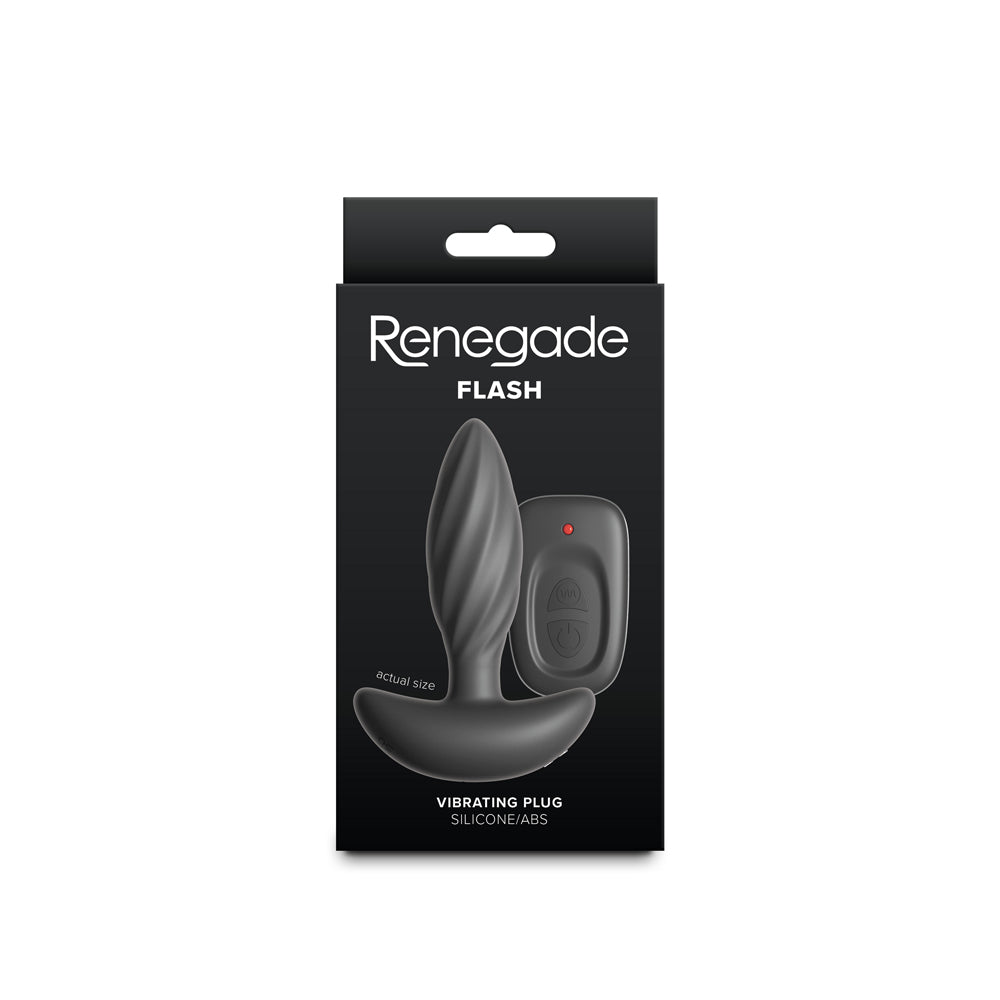 Renegade Flash Vibrating Anal Plug - Black